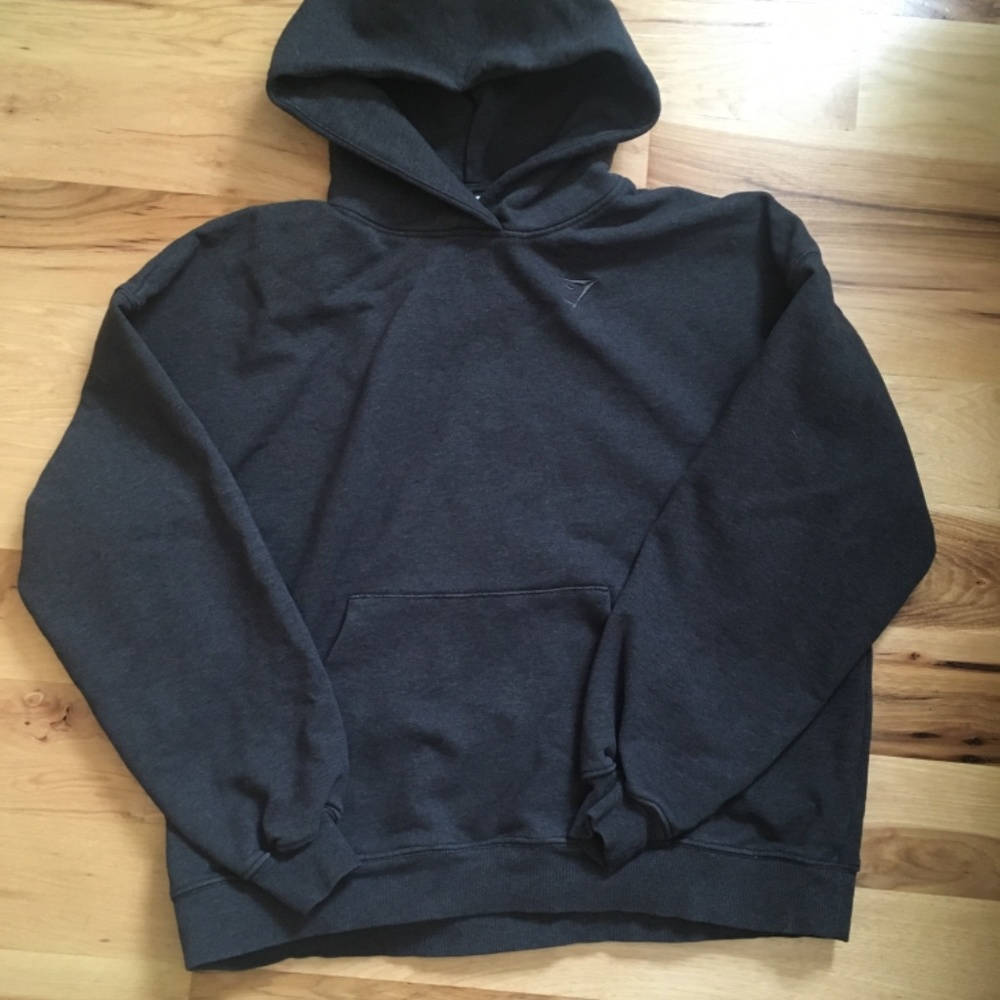 EUC Gymshark Rest Day Sweats Hoodie in Black Marle